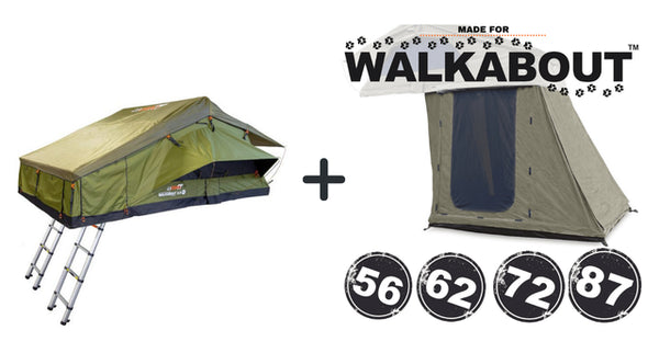23ZERO Walkabout 72 Rooftop Tent Bundle w/ Short Annex
