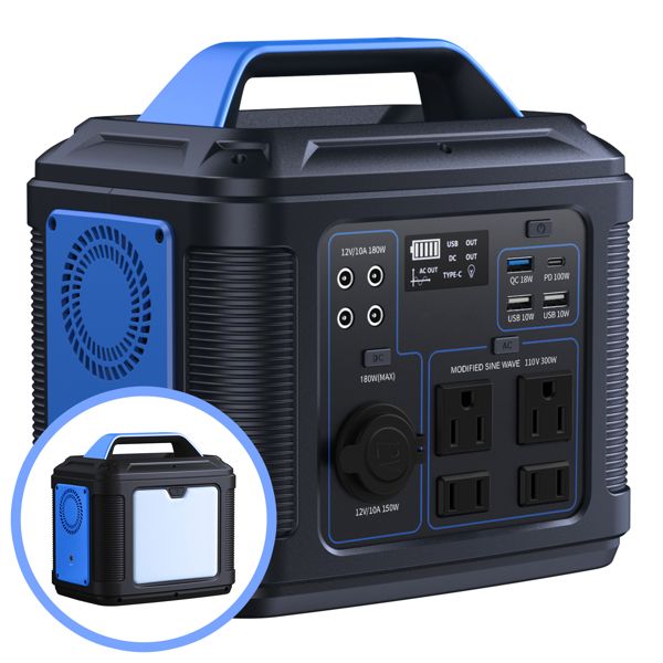 P302 Portable Power Station – 300W Solar Generator